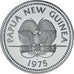 Papua Nowa Gwinea, 10 Kina, 1975, Franklin Mint, Proof, Srebro, MS(65-70), KM:8a