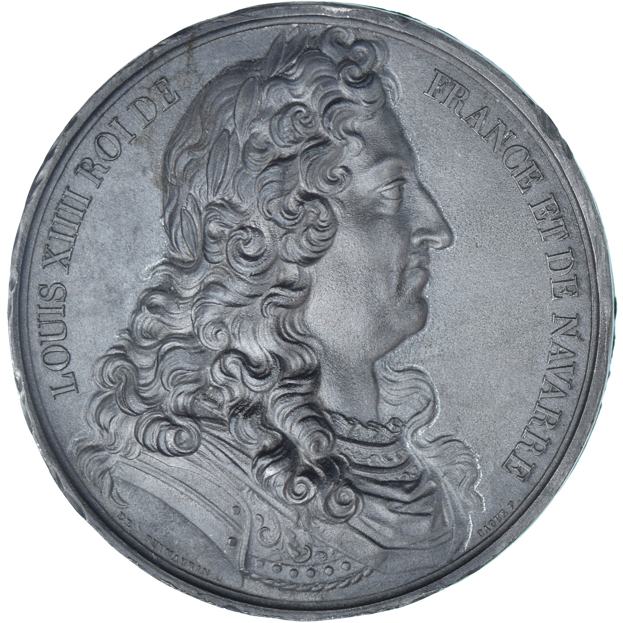 Frankreich, Medaille, Louis XIV Le Grand, History, Caqué, VZ, Zinn