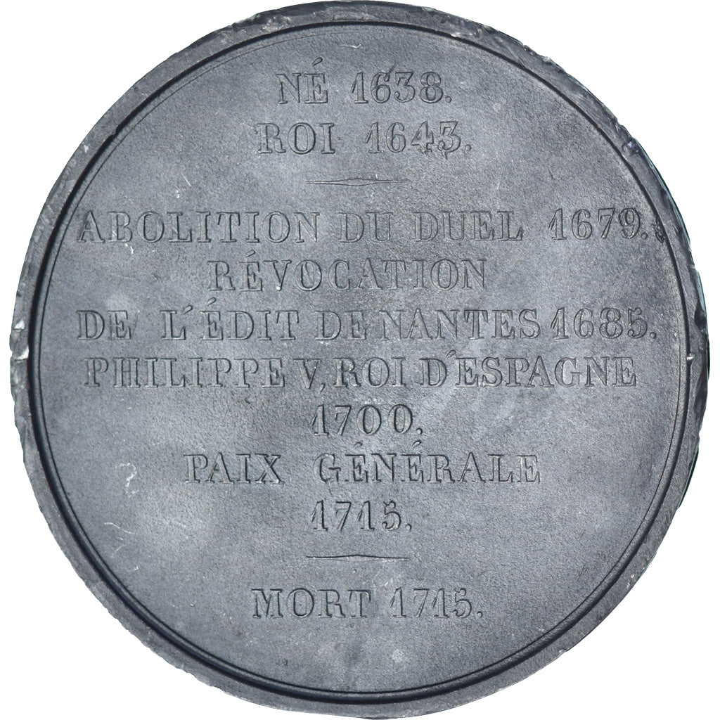 Frankreich, Medaille, Louis XIV Le Grand, History, Caqué, VZ, Zinn