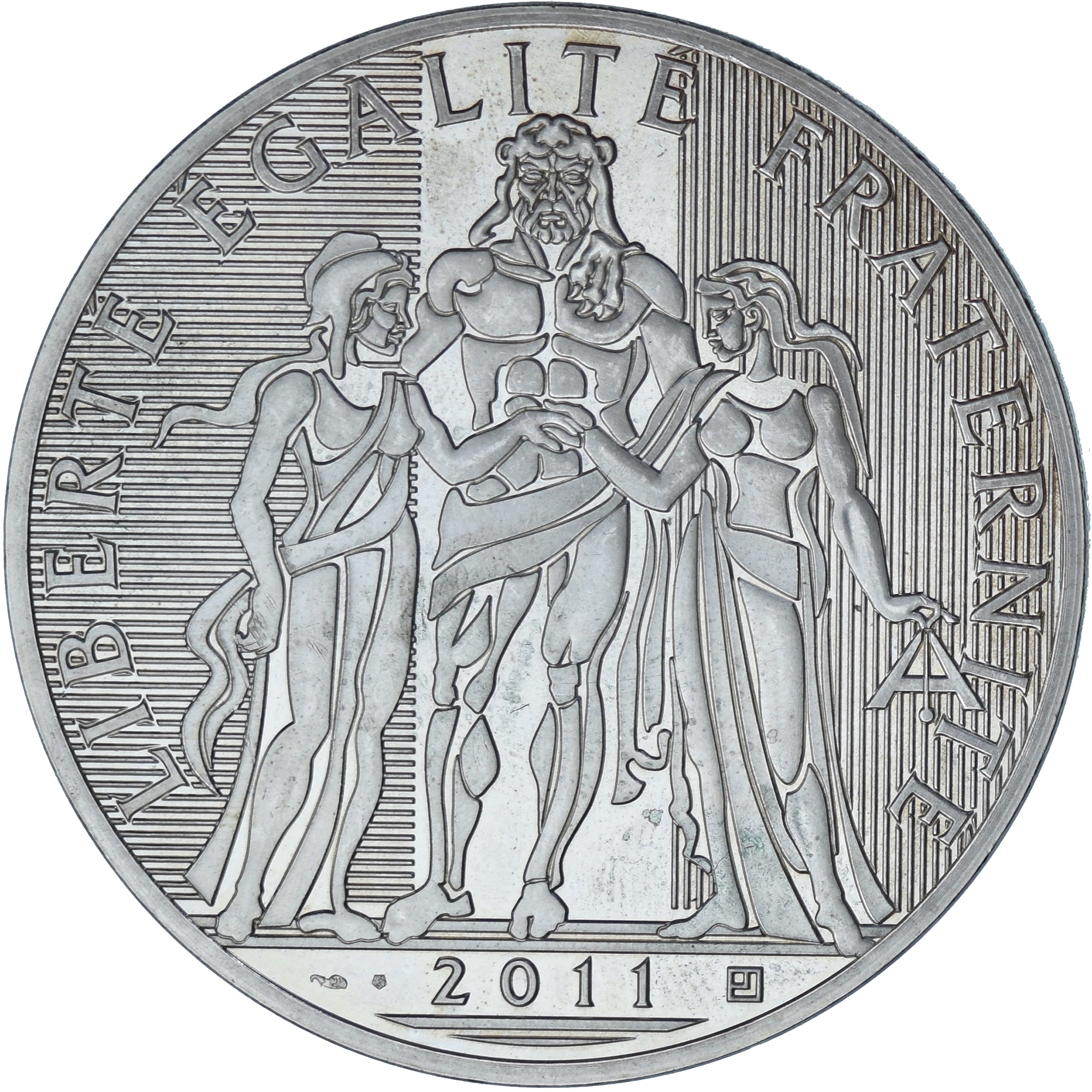 France, Hercule, 100 Euro, 2011, Paris, MS(63), Silver, KM:1724