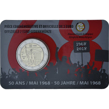 Belgique, Chute du mur de Berlin, 2 Euro, 2018, Bruxelles, Coin card, FDC