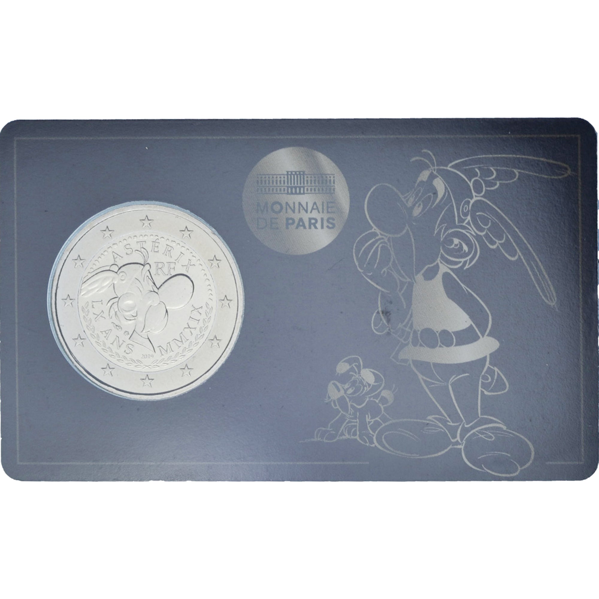 Francia, 2 Euro, 60 ans d'Astérix, 2019, Paris, FDC, Bi-metallico