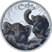 Tuvalu, Elizabeth II, 50 Cents - 1/2 Oz, Snow Leopard, 2016, Colorized.Proof