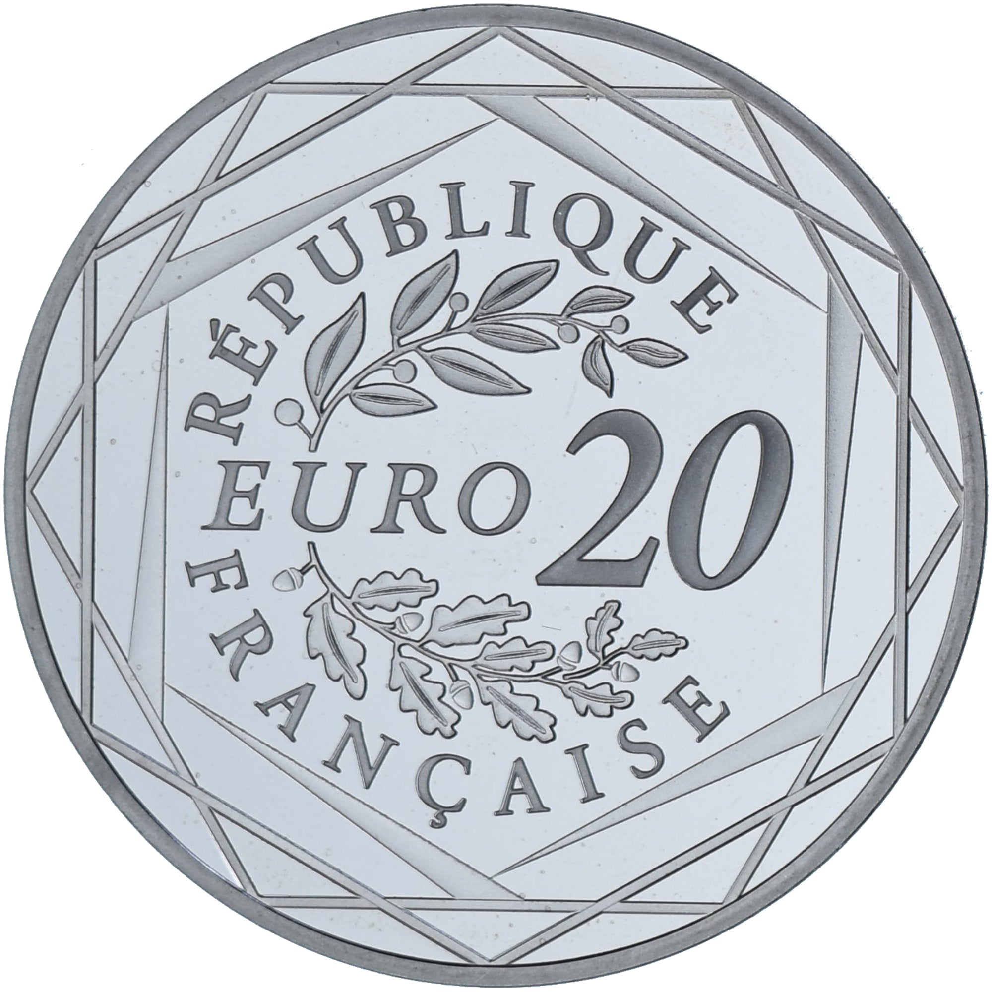 France, 20 Euro, Marianne, Egalité, 2017, Paris, Proof / BE, MS(65-70), Silver