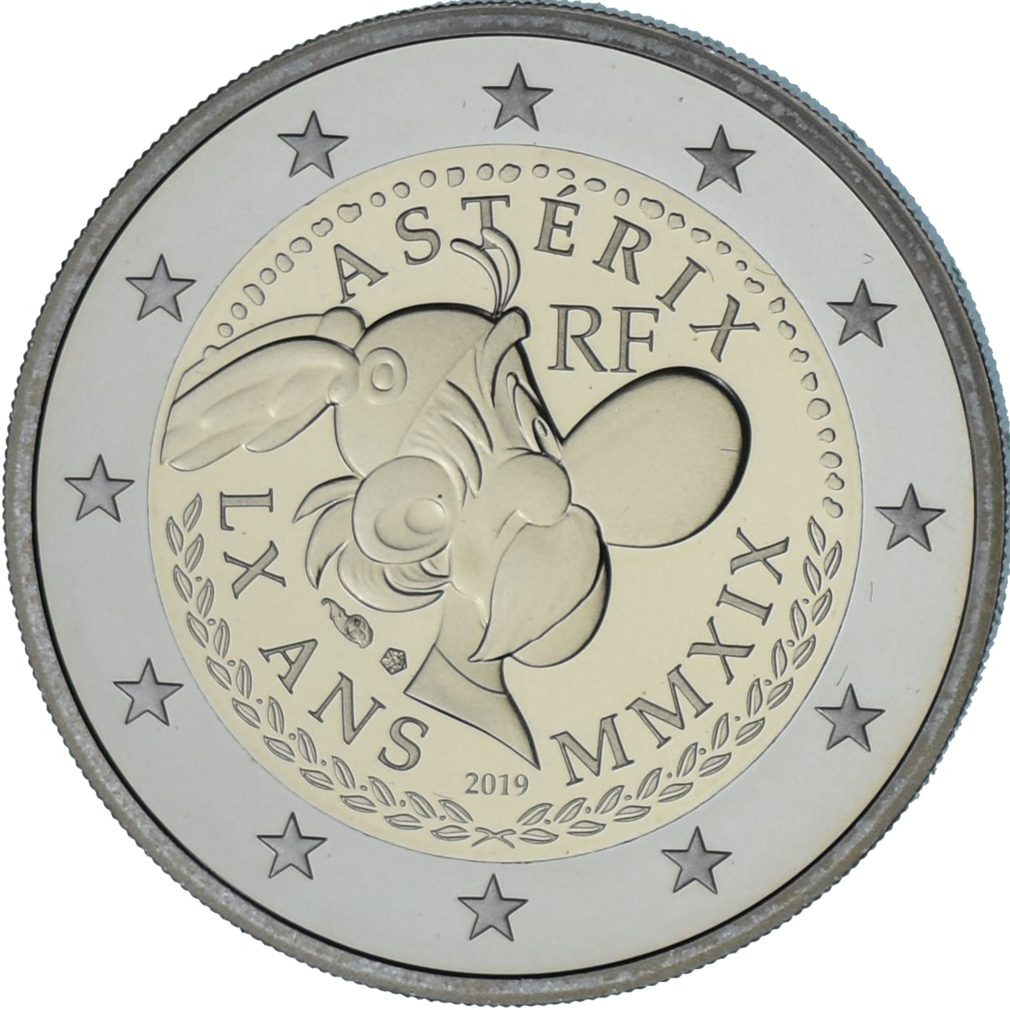 France, 2 Euro, 60 ans d'Astérix, 2019, Monnaie de Paris, Proof / BE