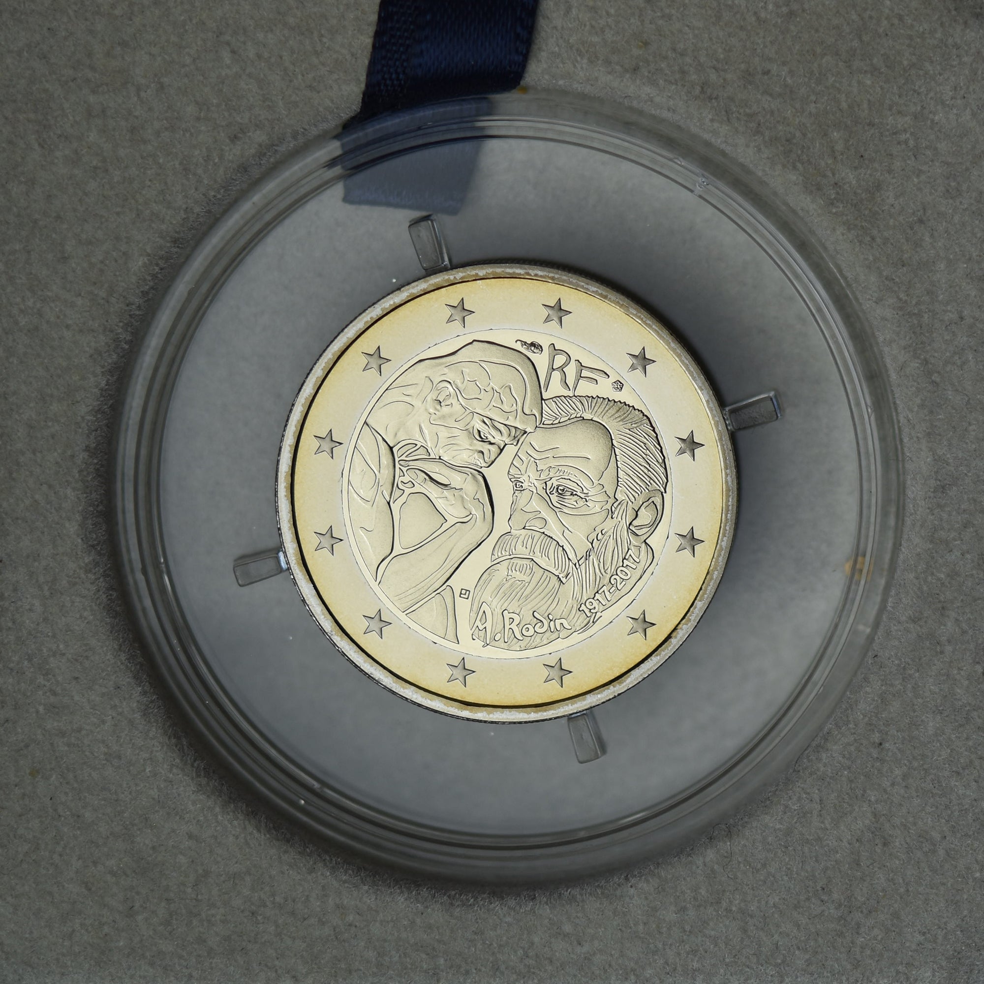 Francia, 2 Euro, Auguste Rodin, 2017, Monnaie de Paris, Proof / BE, FDC