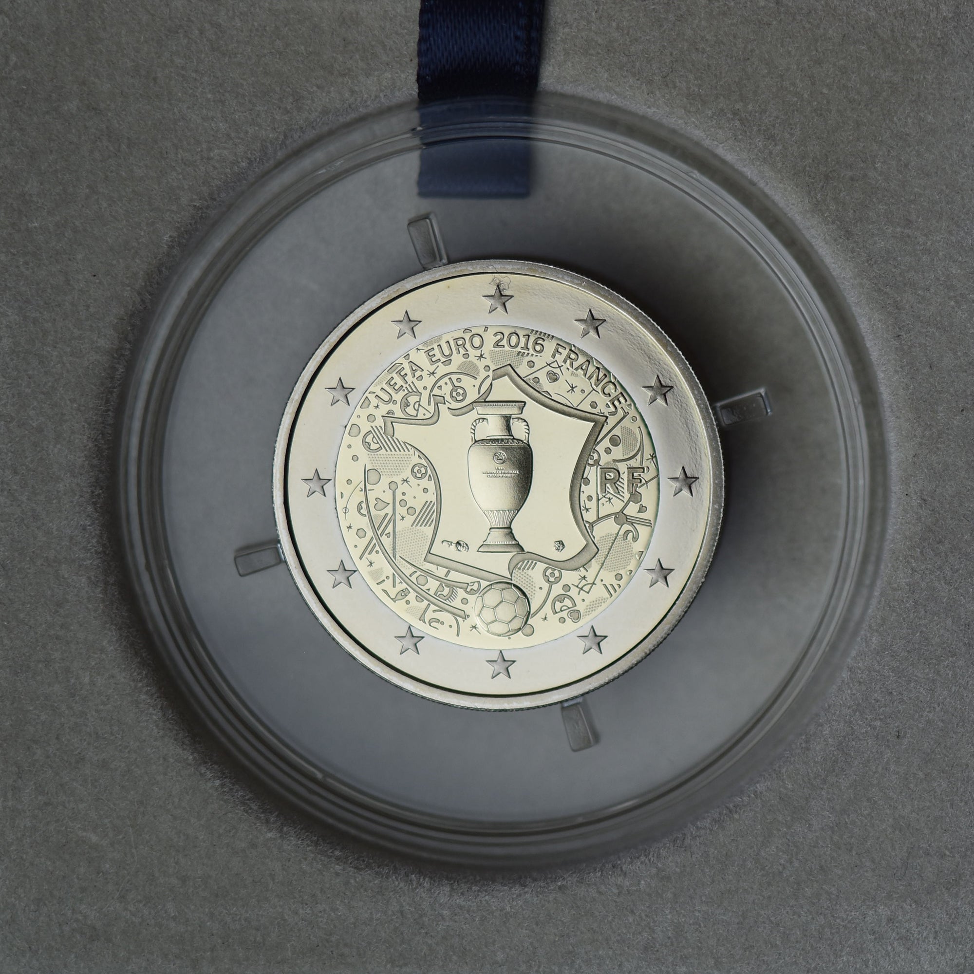 France, 2 Euro, UEFA Euro 2016, 2016, Monnaie de Paris, Proof / BE, FDC