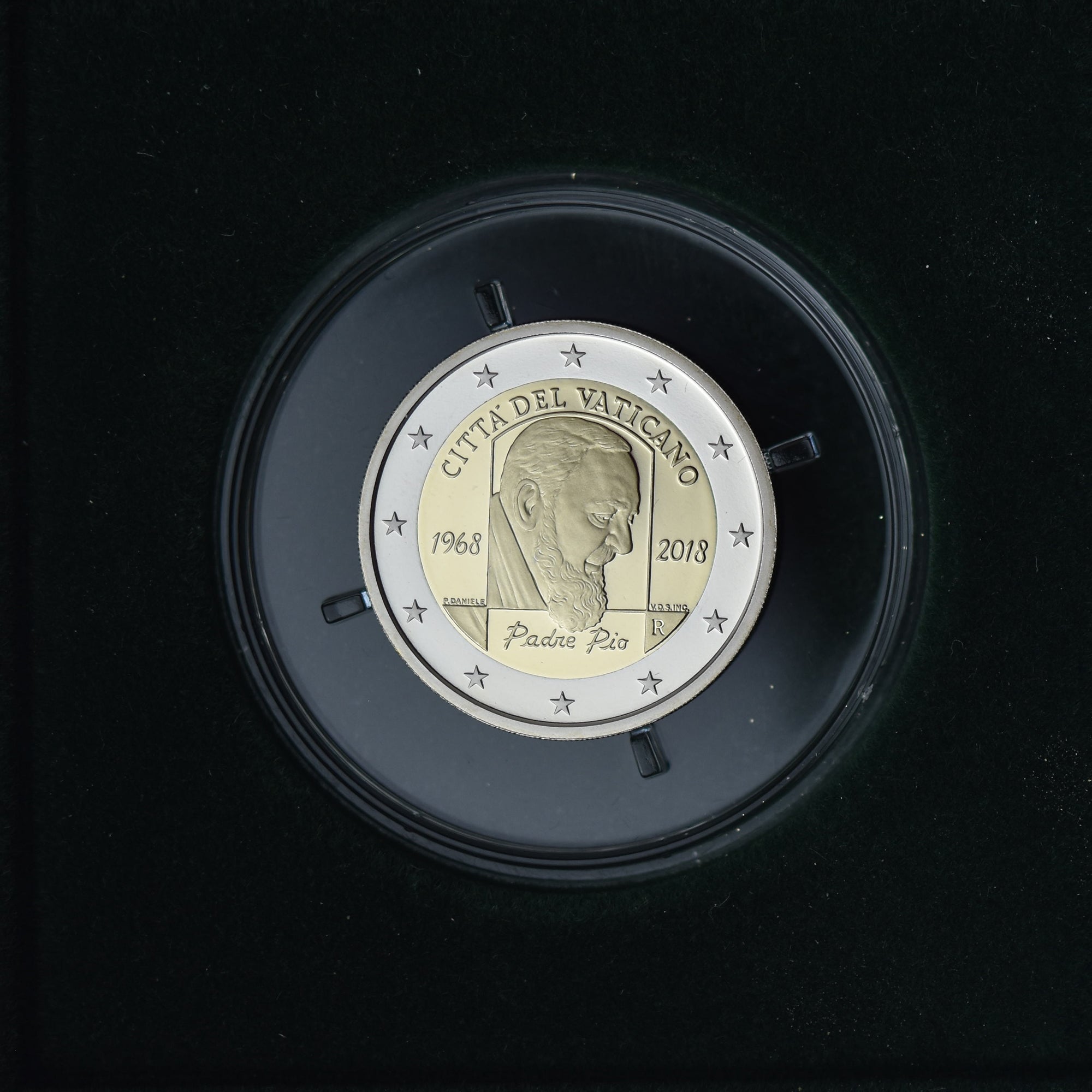 Vatican, 2 Euro, 50ème anniversaire de la mort de Padre Pio, 2018, Rome, Proof