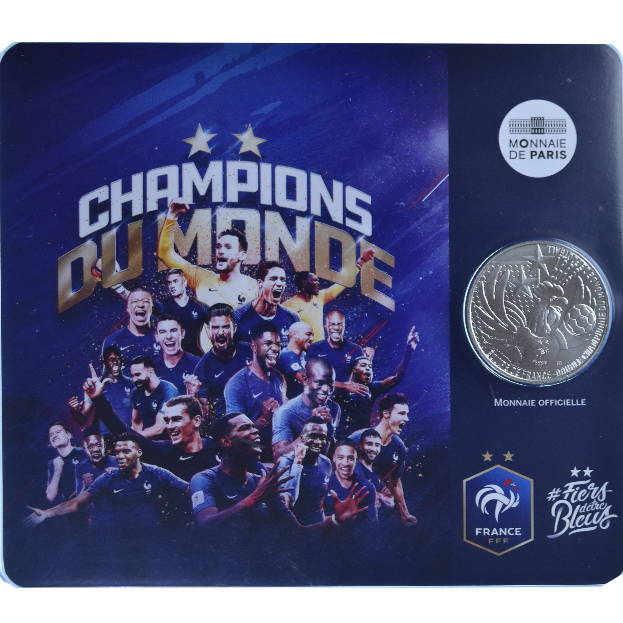 France, 10 Euro, France, Champions du monde FIFA, 2018, MDP, Coin card, FDC