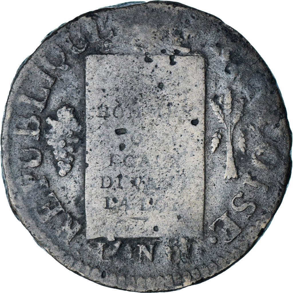 France, Sol aux Balances, 1793 - AN II, Lille, Cuivre, B+, Gadoury:19