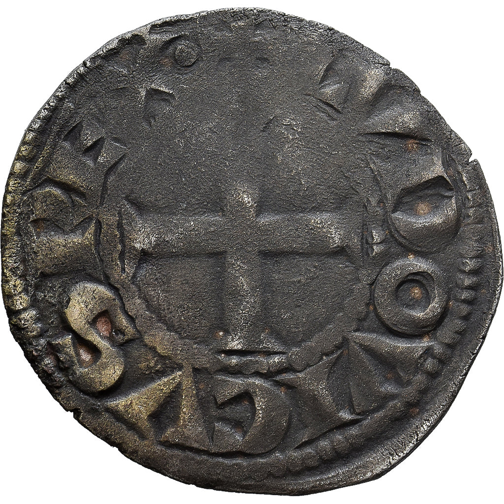 France, Louis VIII-IX, Denier Tournois, 1223-1244, Billon, VF(30-35)
