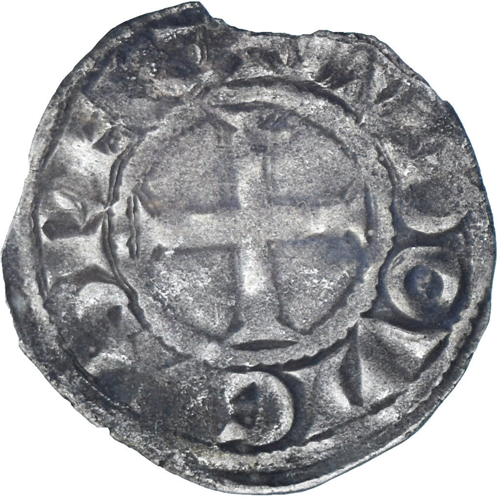 Francia, Louis VIII-IX, Denier Tournois, 1223-1244, Biglione, MB+, Duplessy:188