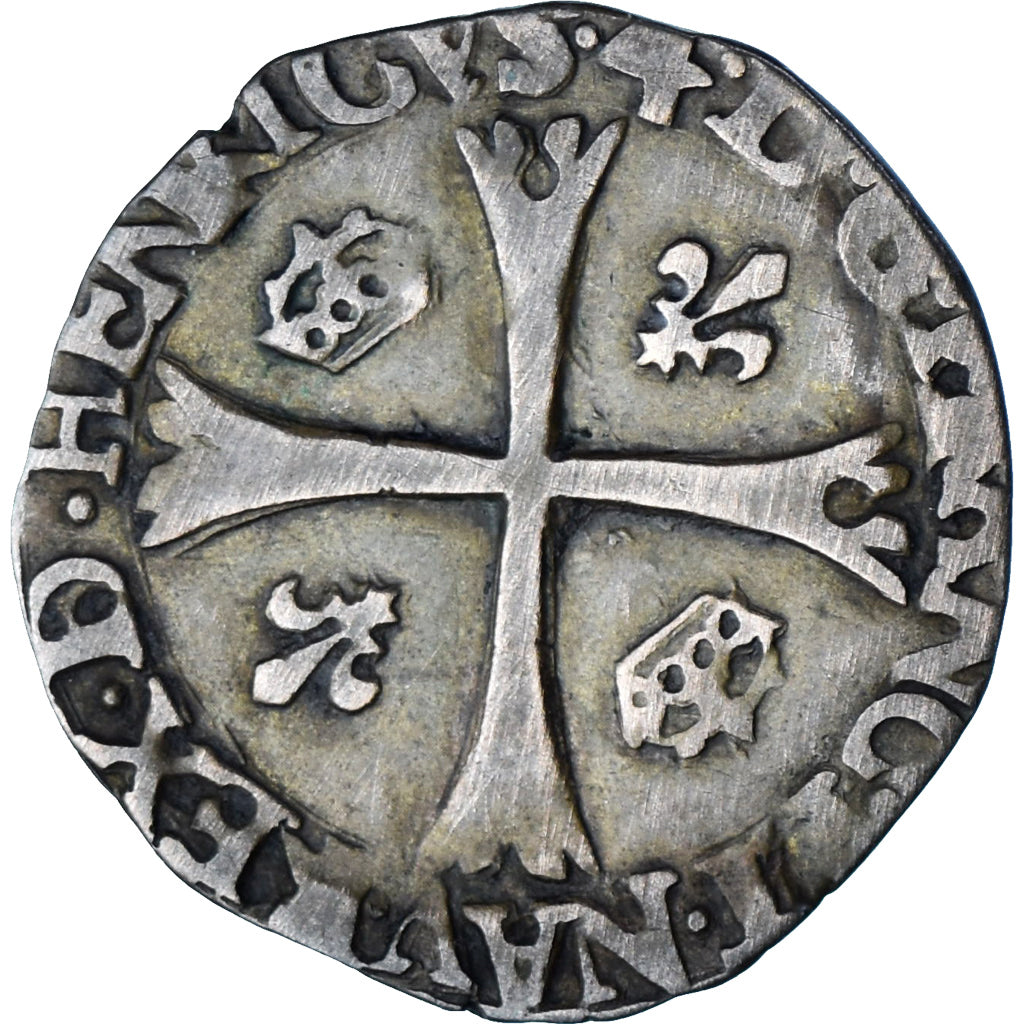 França, Henri IV, Douzain de Béarn, 1591, Morlaas, Lingote, VF(30-35)