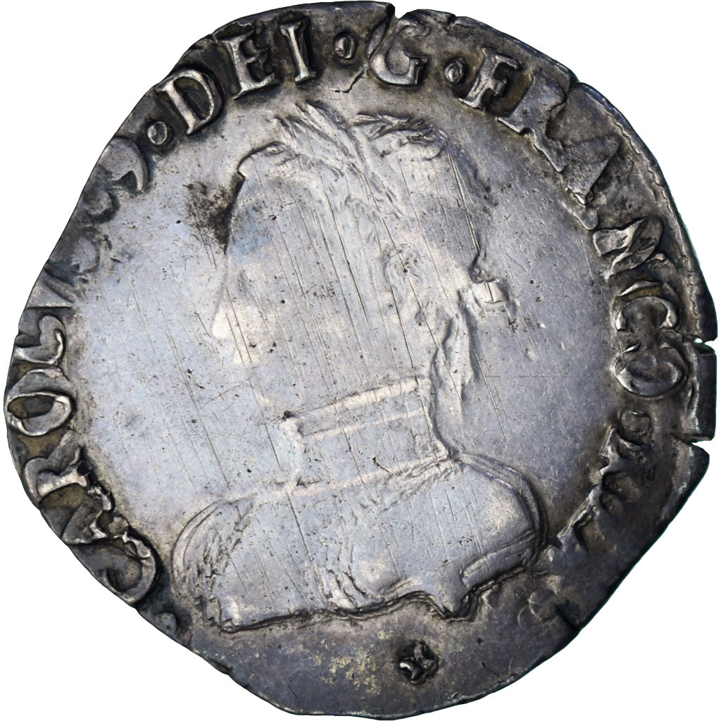 França, Charles IX, Teston du Dauphiné, 1563, Grenoble, Prata, VF(30-35)