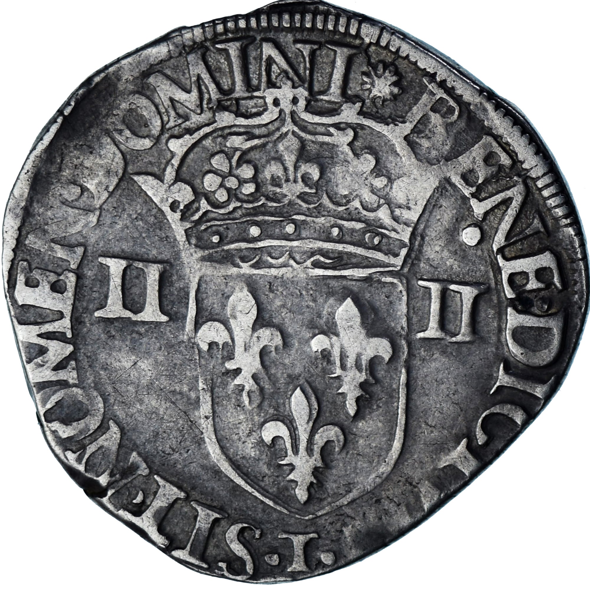 Francia, Henri III, 1/4 Ecu, 1583, Nantes, Argento, MB+, Gadoury:494