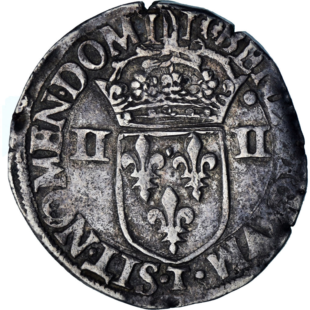 Francia, Henri III, 1/4 Ecu, 1586, Nantes, Argento, MB+, Gadoury:494