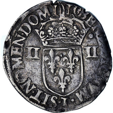 Francia, Henri III, 1/4 Ecu, 1586, Nantes, Argento, MB+, Gadoury:494
