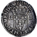 Francia, Henri III, 1/4 Ecu, 1586, Nantes, Plata, BC+, Gadoury:494