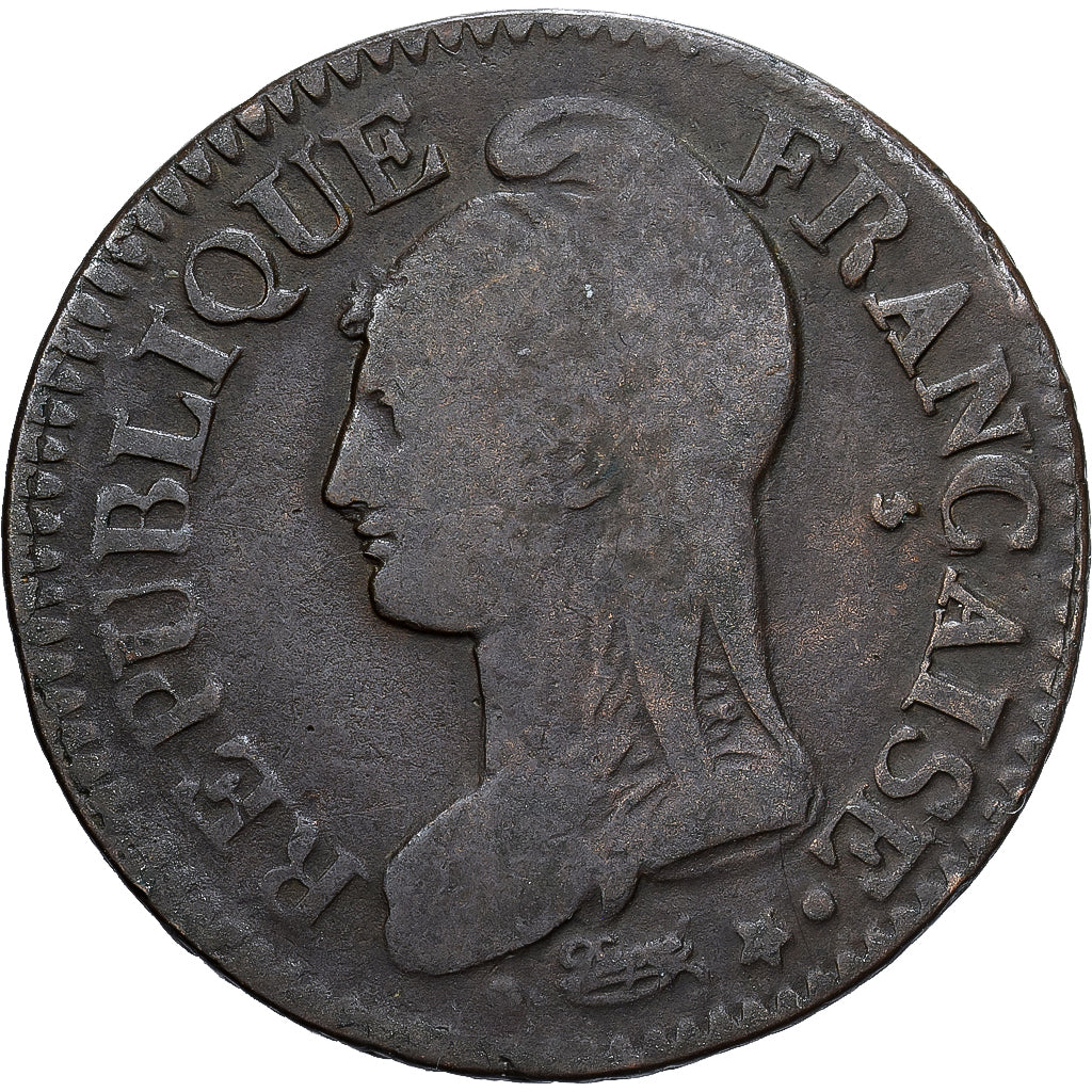 France, 5 Centimes, Dupré, AN 5, Paris, Cuivre, TB, Gadoury:126