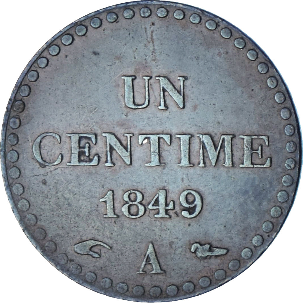 France, 1 Centime, Dupré, 1849, Paris, Bronze, TTB, Gadoury:84