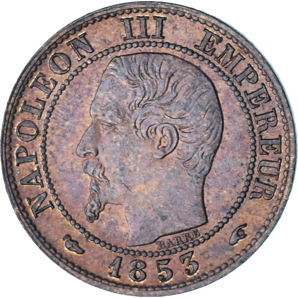 Francia, Napoleon III, 1 Centime, 1853, Paris, Bronzo, SPL, Gadoury:86