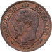 França, Napoleon III, 1 Centime, 1853, Paris, Bronze, MS(60-62), Gadoury:86