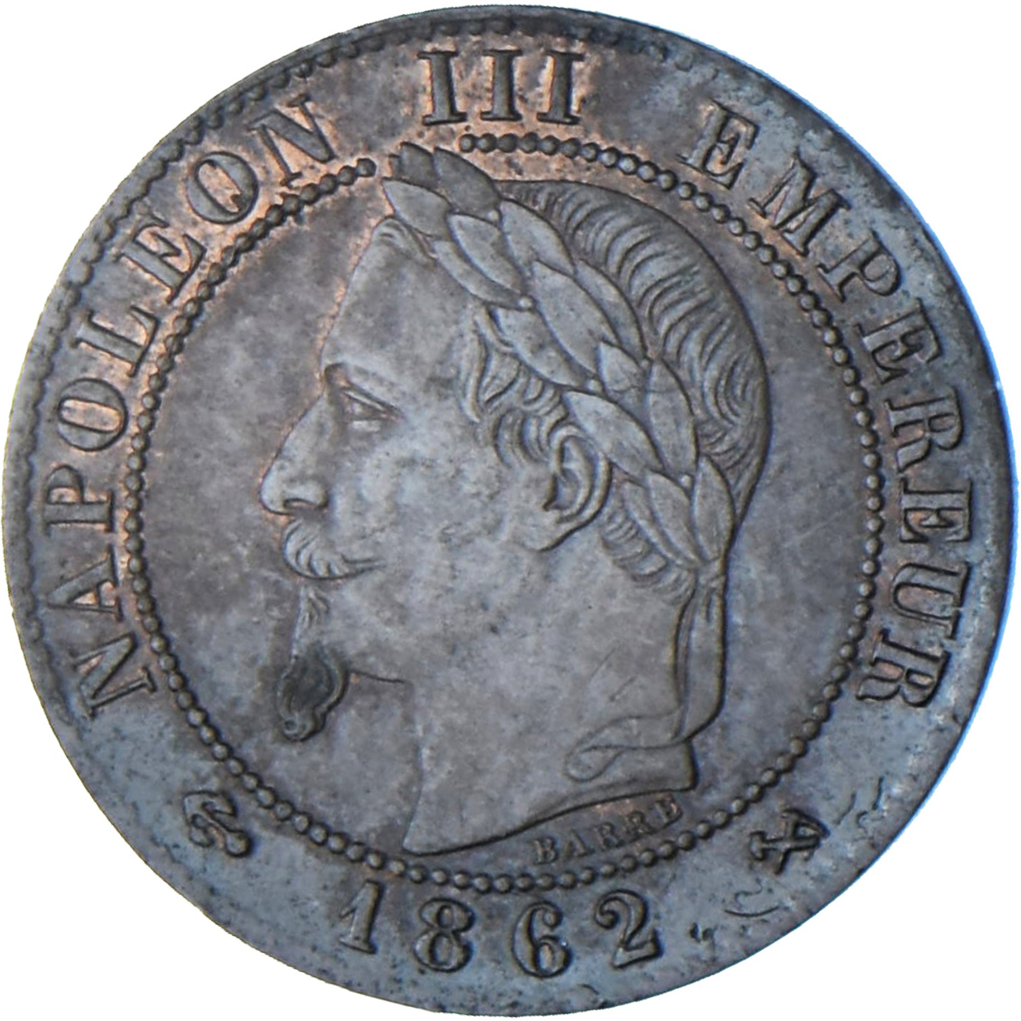 Francia, Napoleon III, 1 Centime, 1862, Paris, Bronzo, SPL, Gadoury:87