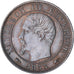 França, Napoleon III, 5 Centimes, 1853, Paris, Bronze, AU(55-58), Gadoury:152