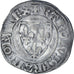 France, Charles VI, Blanc Guénar, 1380-1422, Rouen, Billon, TB+, Duplessy:377A