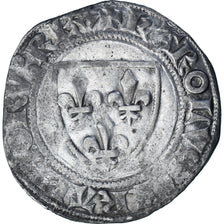 Francia, Charles VI, Blanc Guénar, 1380-1422, Tournai, Biglione, MB+