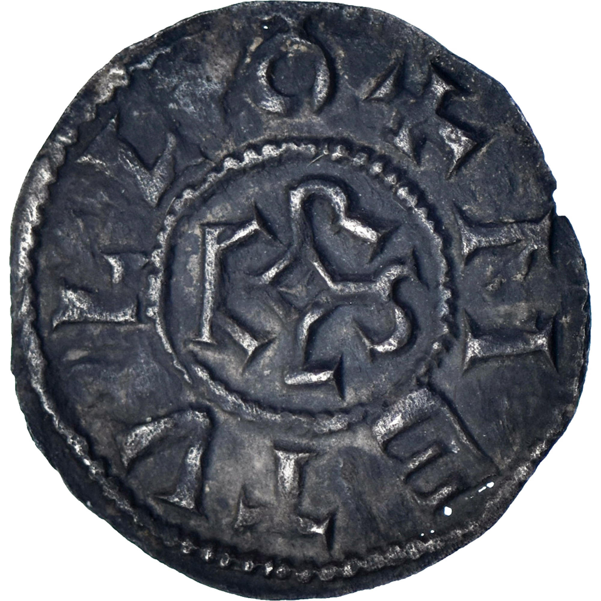 France, Charles le Chauve, Denier, 822-840, Melle, Billon, AU(55-58)