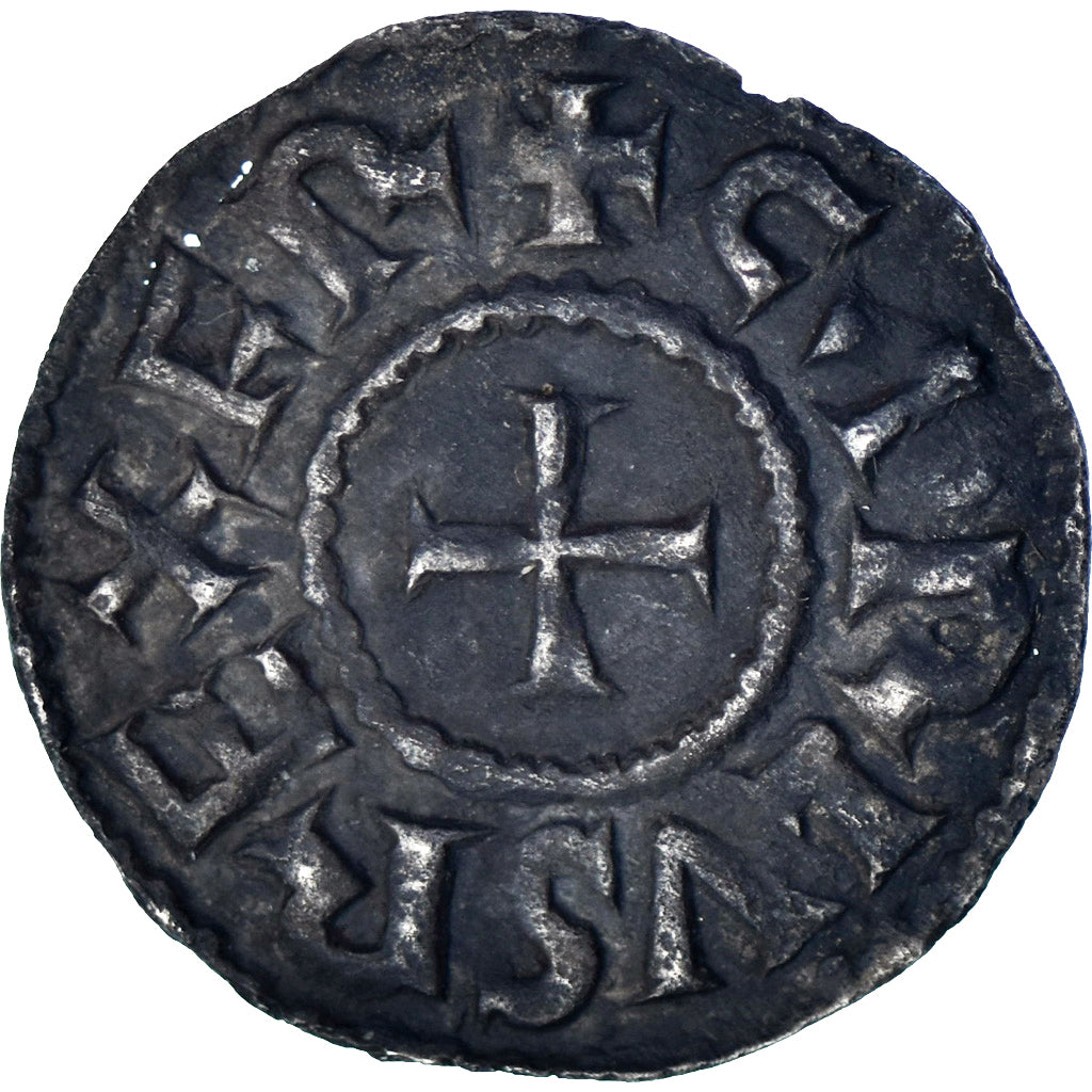 France, Charles le Chauve, Denier, 822-840, Melle, Billon, AU(55-58)