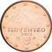 Slovaquie, Euro Cent, 2012, Kremnica, BU, FDC, Cuivre plaqué acier, KM:95
