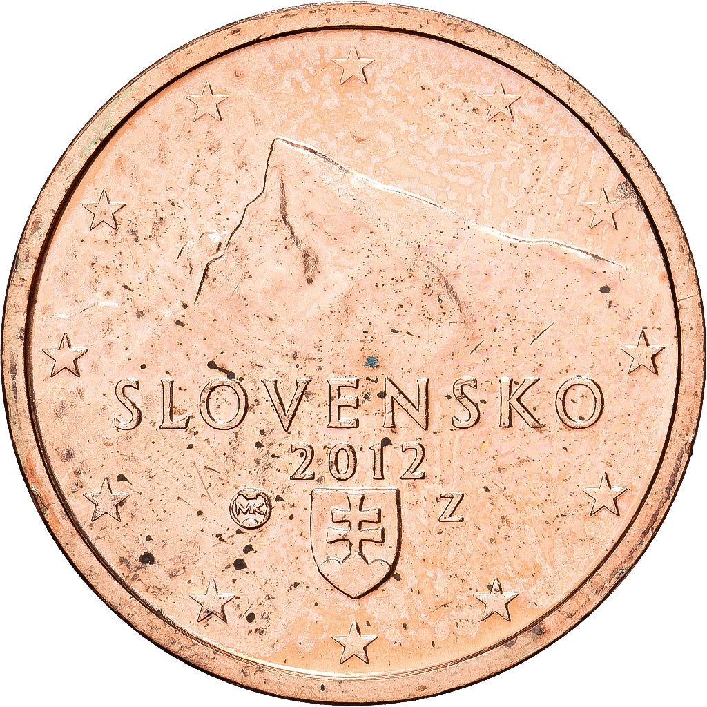 Slovakia, 2 Euro Cent, 2012, Kremnica, BU, MS(65-70), Copper Plated Steel, KM:96