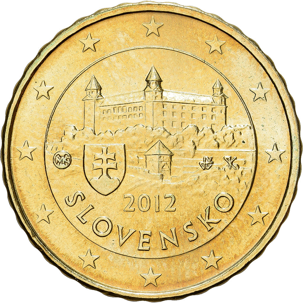 Słowacja, 10 Euro Cent, 2012, Kremnica, BU, MS(65-70), Nordic gold, KM:98