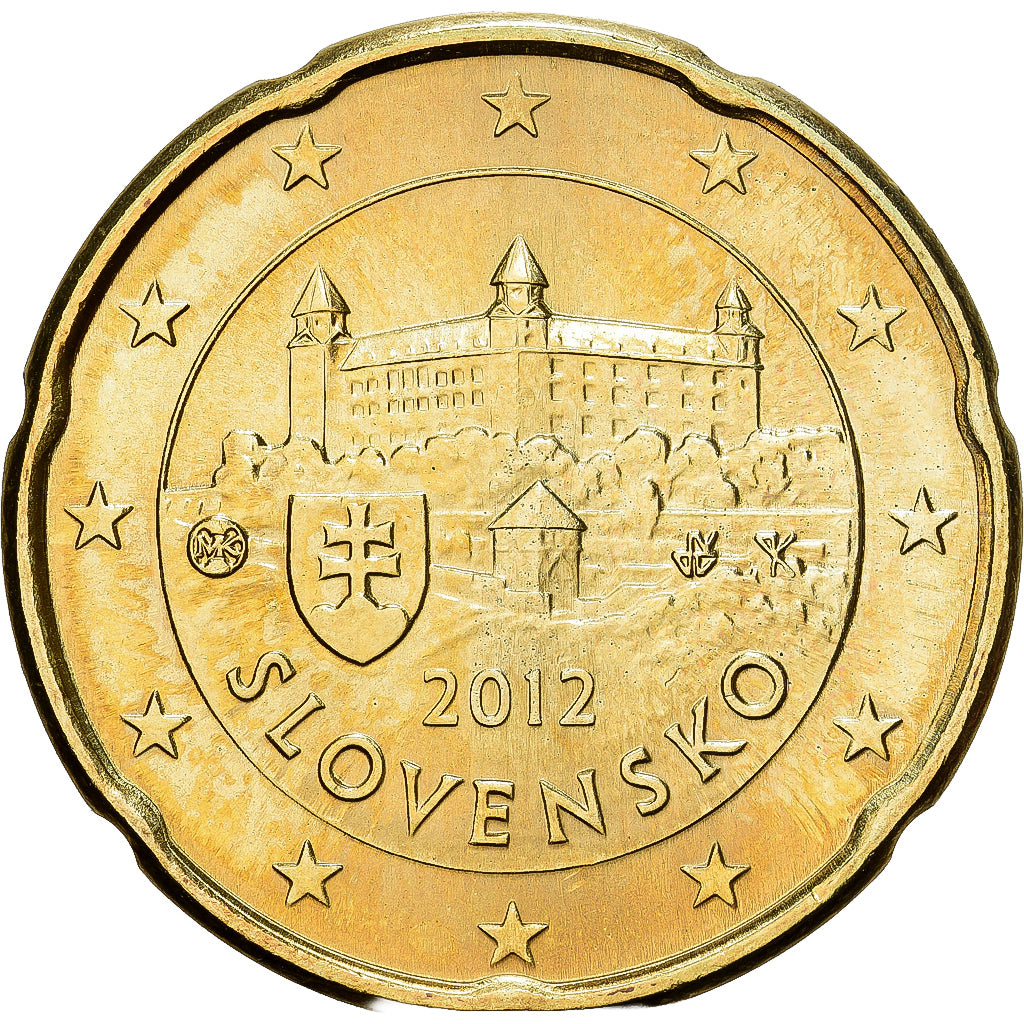 Slovaquie, 20 Euro Cent, 2012, Kremnica, BU, FDC, Or nordique, KM:99