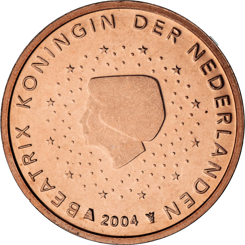 Niederlande, Beatrix, 2 Euro Cent, 2004, Utrecht, BU, STGL, Copper Plated Steel