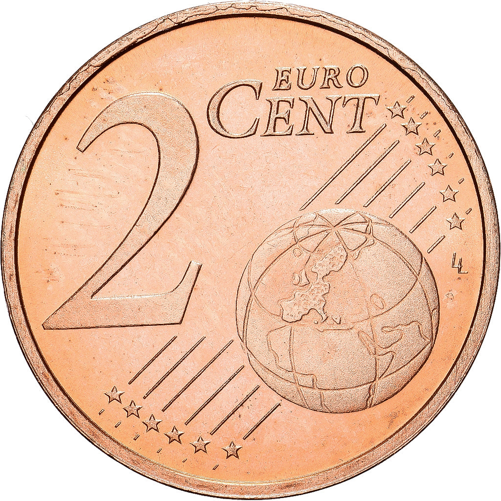 Netherlands, Beatrix, 2 Euro Cent, 2004, Utrecht, BU, MS(65-70), Copper Plated