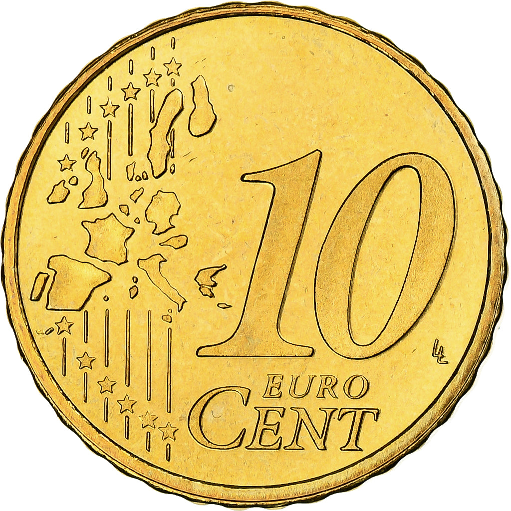 Niederlande, Beatrix, 10 Euro Cent, 2004, Utrecht, BU, STGL, Nordic gold, KM:237