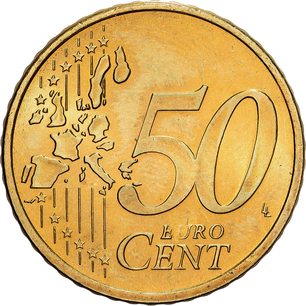 Netherlands, Beatrix, 50 Euro Cent, 2004, Utrecht, BU, MS(65-70), Nordic gold