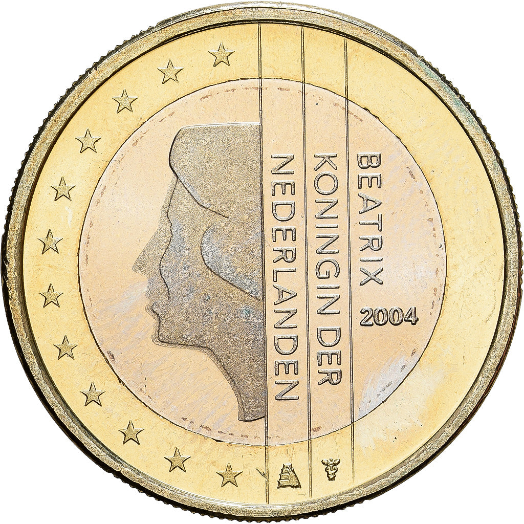 Netherlands, Beatrix, Euro, 2004, Utrecht, BU, MS(65-70), Bi-Metallic, KM:239