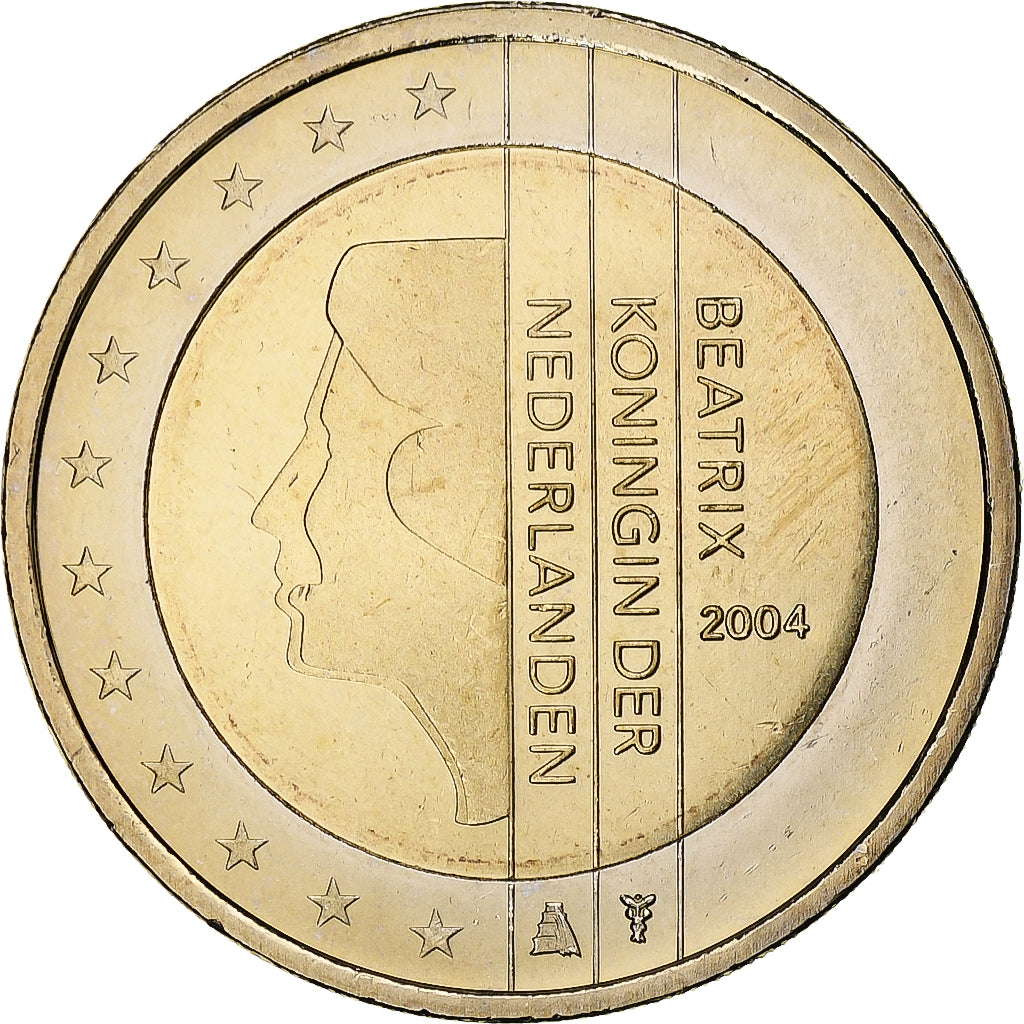 Paesi Bassi, Beatrix, 2 Euro, 2004, Utrecht, BU, FDC, Bi-metallico, KM:240
