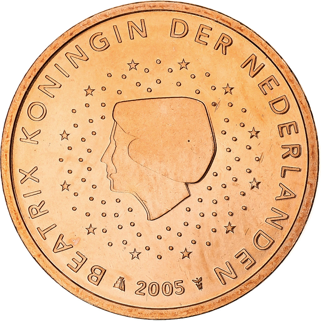 Niederlande, Beatrix, 5 Euro Cent, 2005, Utrecht, BU, STGL, Copper Plated Steel
