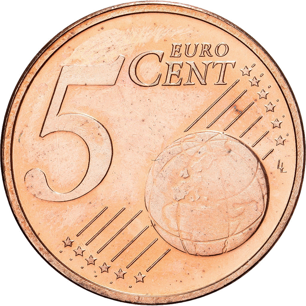 Netherlands, Beatrix, 5 Euro Cent, 2005, Utrecht, BU, MS(65-70), Copper Plated