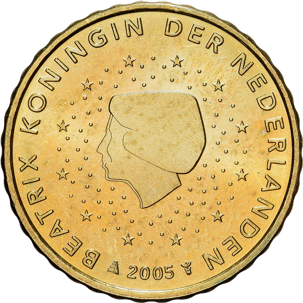 Pays-Bas, Beatrix, 10 Euro Cent, 2005, Utrecht, BU, FDC, Or nordique, KM:237