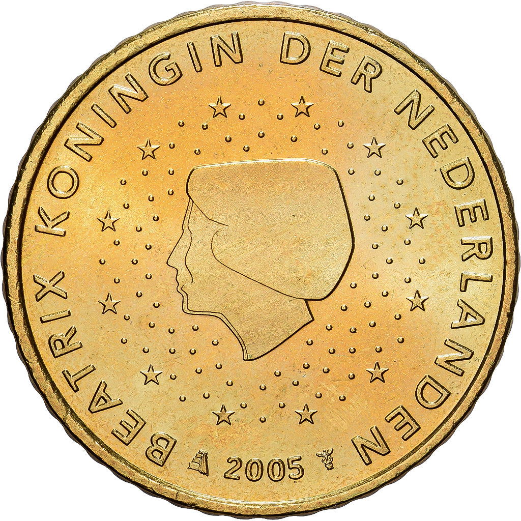 Pays-Bas, Beatrix, 50 Euro Cent, 2005, Utrecht, BU, FDC, Or nordique, KM:238