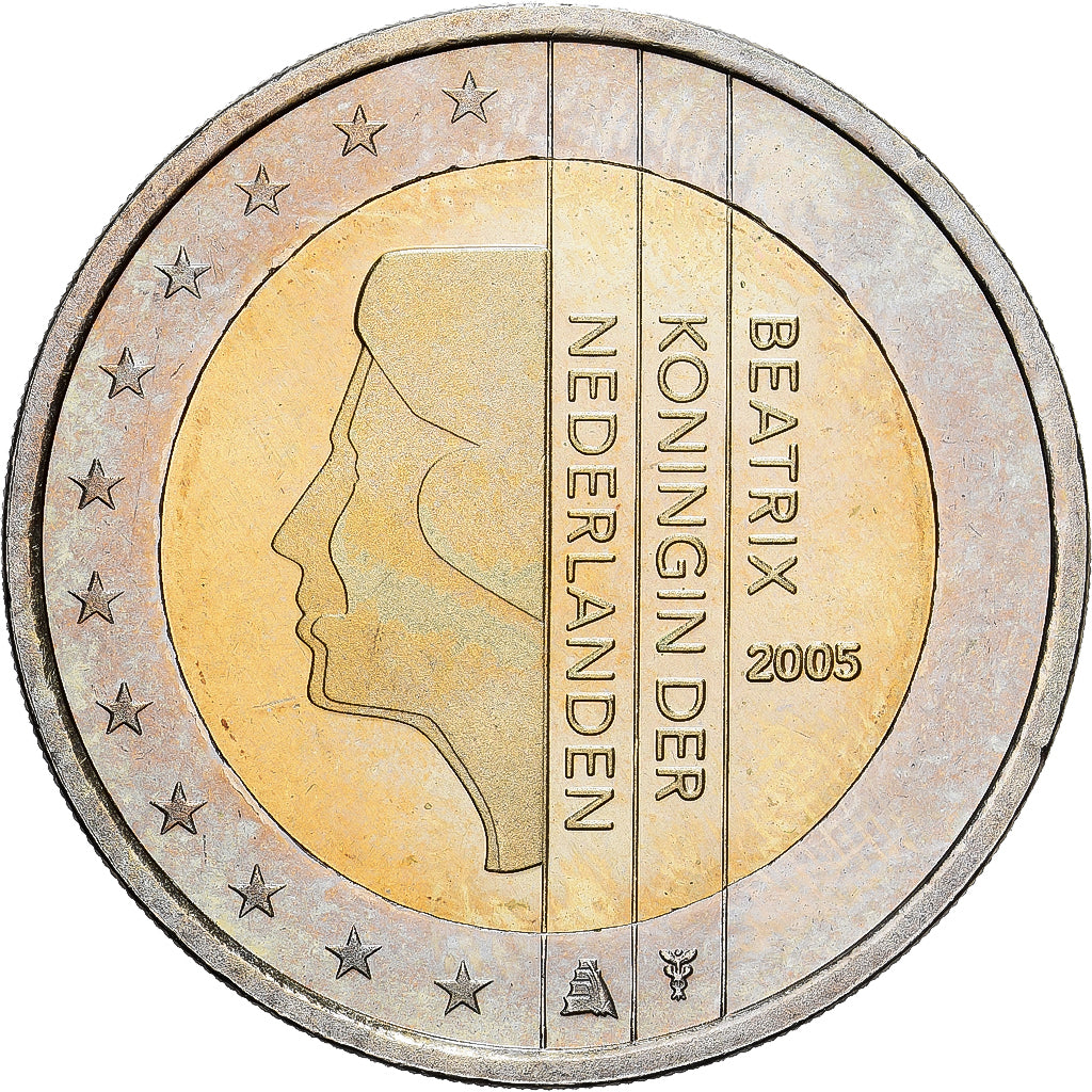 Netherlands, Beatrix, 2 Euro, 2005, Utrecht, BU, MS(65-70), Bi-Metallic, KM:240