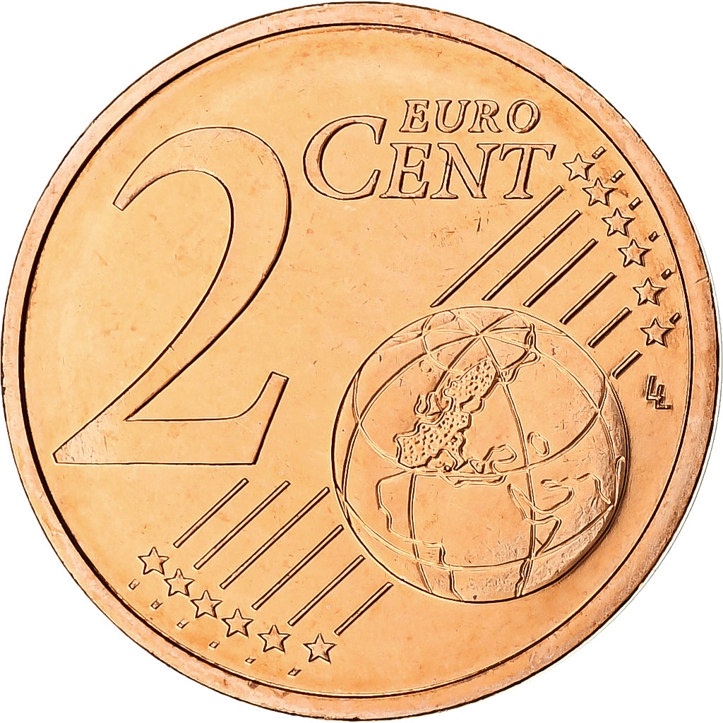 Francja, 2 Euro Cent, 2010, Paris, BU, MS(65-70), Miedź platerowana stalą