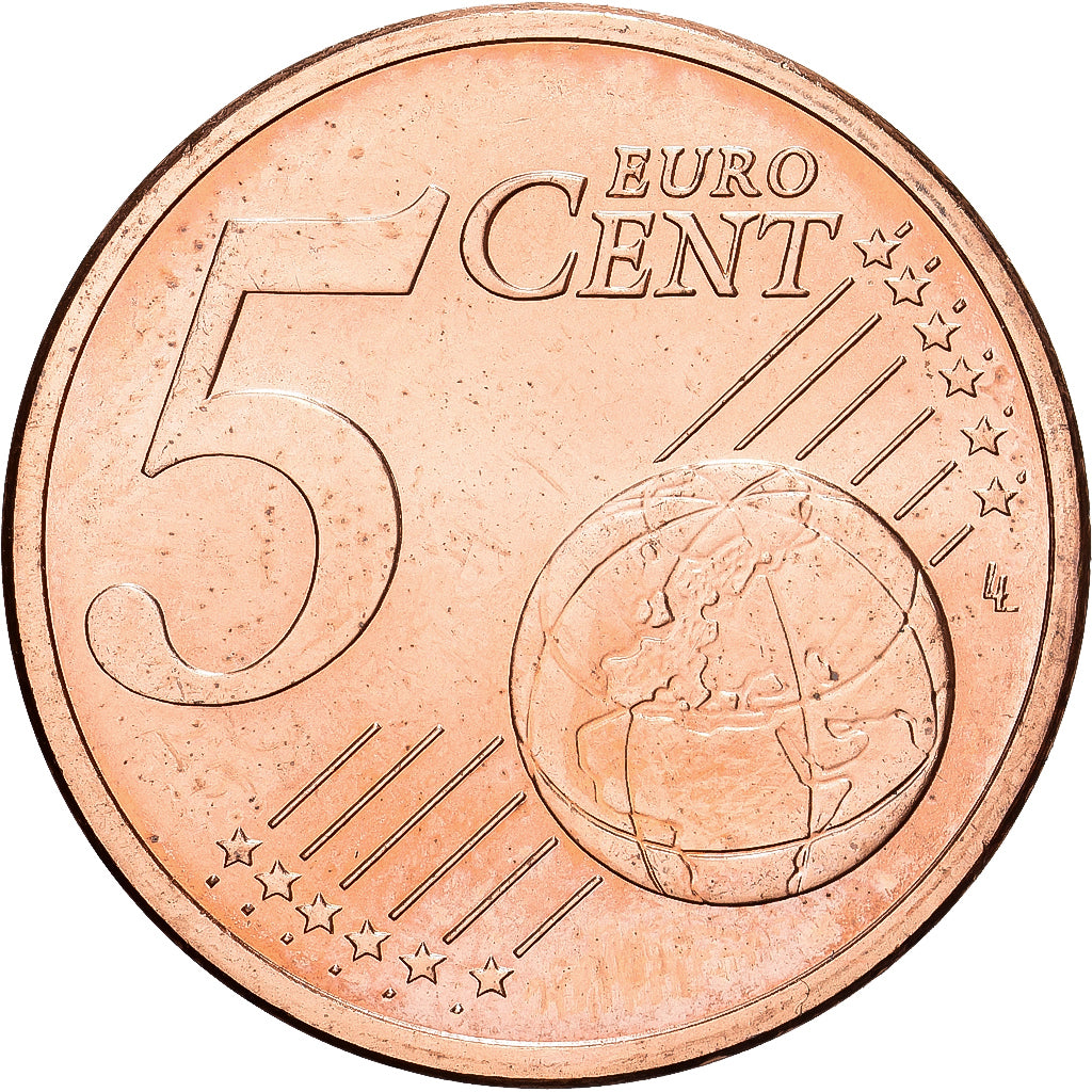 Frankrijk, 5 Euro Cent, 2010, Paris, BU, FDC, Copper Plated Steel, KM:1284