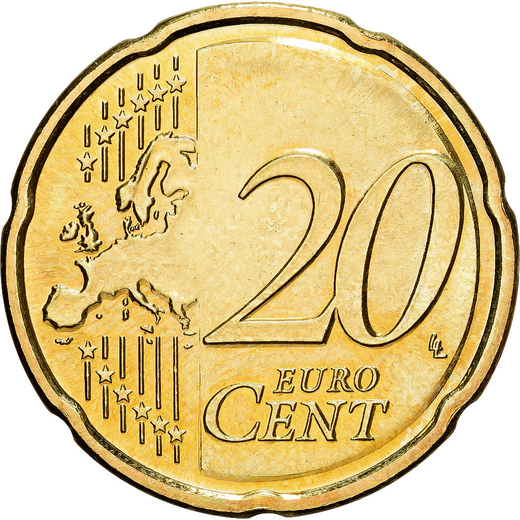 Francja, 20 Euro Cent, 2010, Paris, BU, MS(65-70), Nordic gold, KM:1411